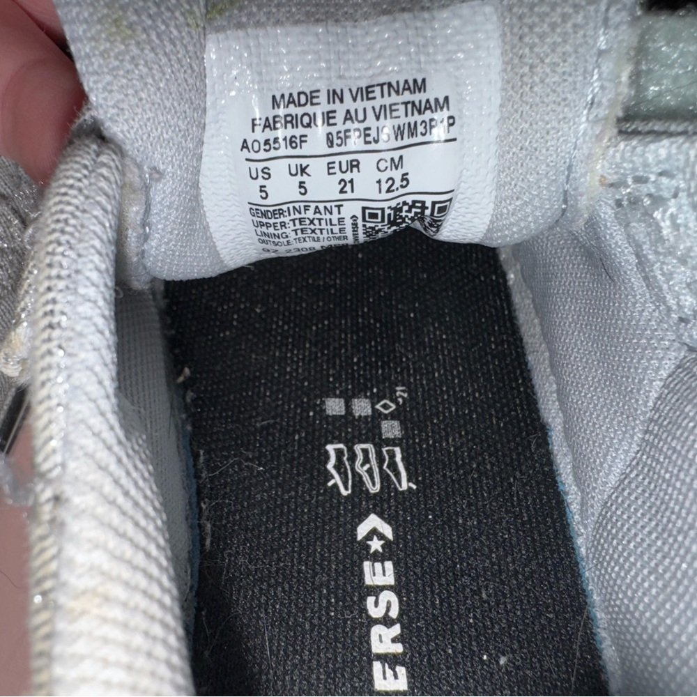 Converse Kids' Silver All Star Sneakers - Picture 4 of 4